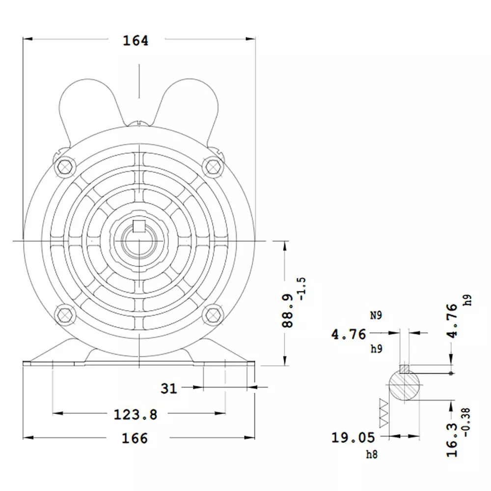 Motor Monofásico IP21 2 Cv/2 Pólos Weg